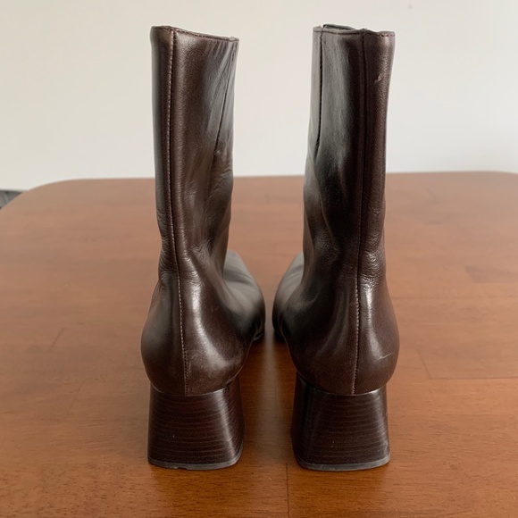SOLD - Etienne Aigner Dark Brown Ankle Boots - Picture 3 of 13